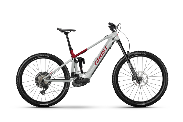 GHOST E-RIOT CF Advanced rebel red/misty gray gl&auml;nzend L